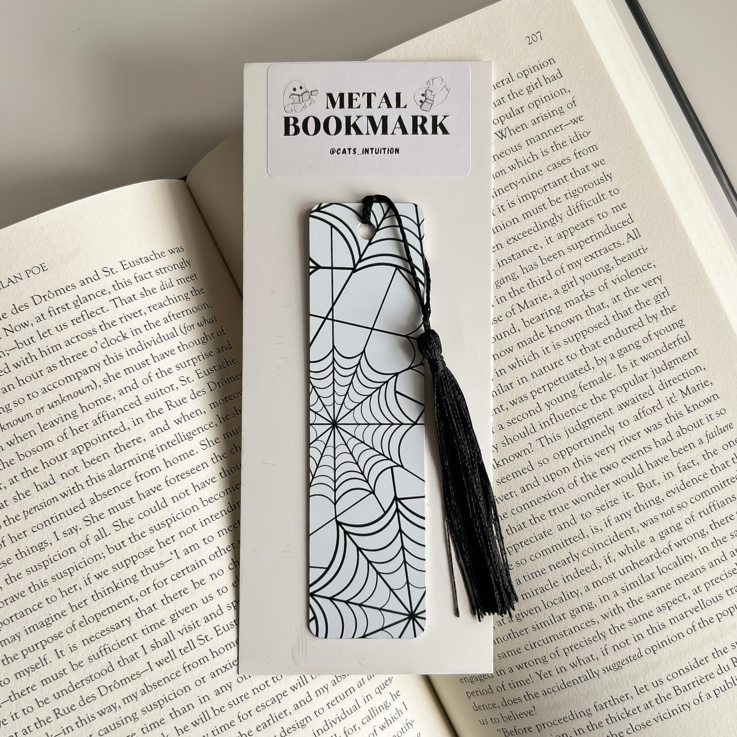 Spooky Spiderweb - Metal Bookmark