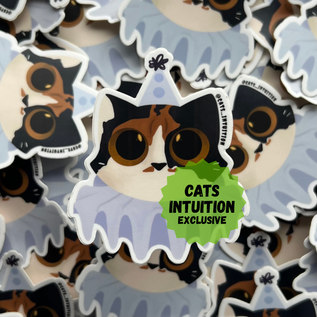 Baby the Clown Kitty - Sticker