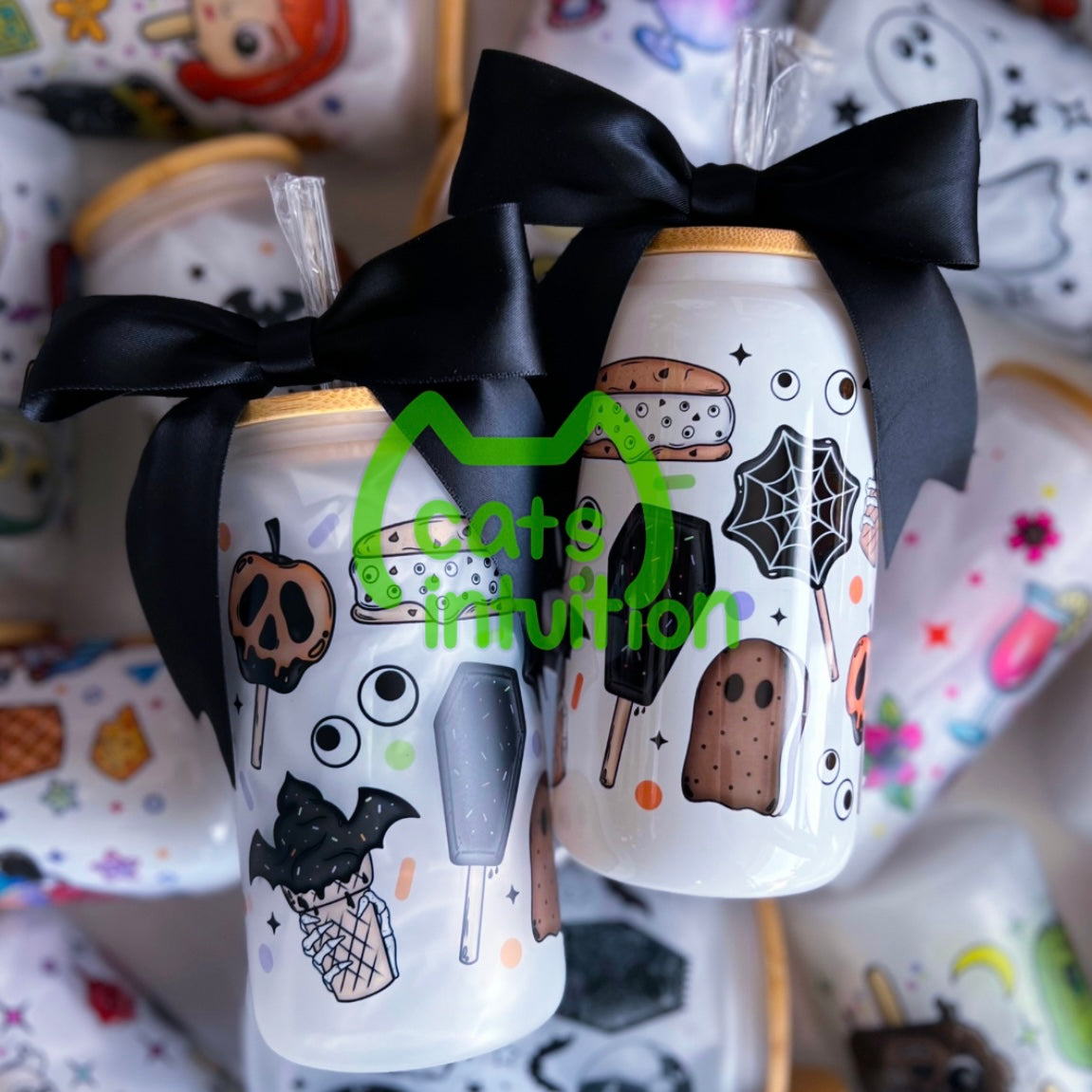 Dark and Spooky Ice Cream - Glass Cup