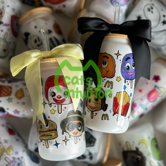 Fast Food Popsicles - Glass Cup