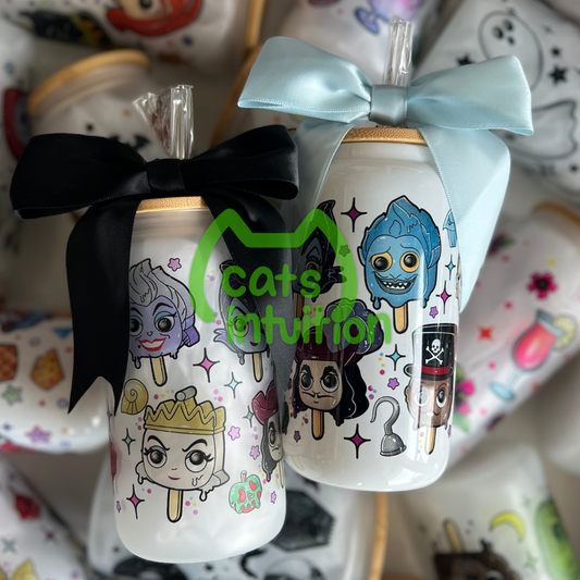 Villains Popsicles - Glass Cup