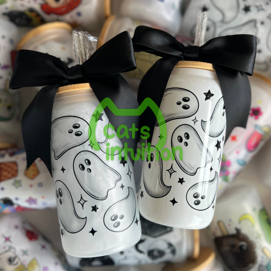 Freakin Ghosts - Glass Cup