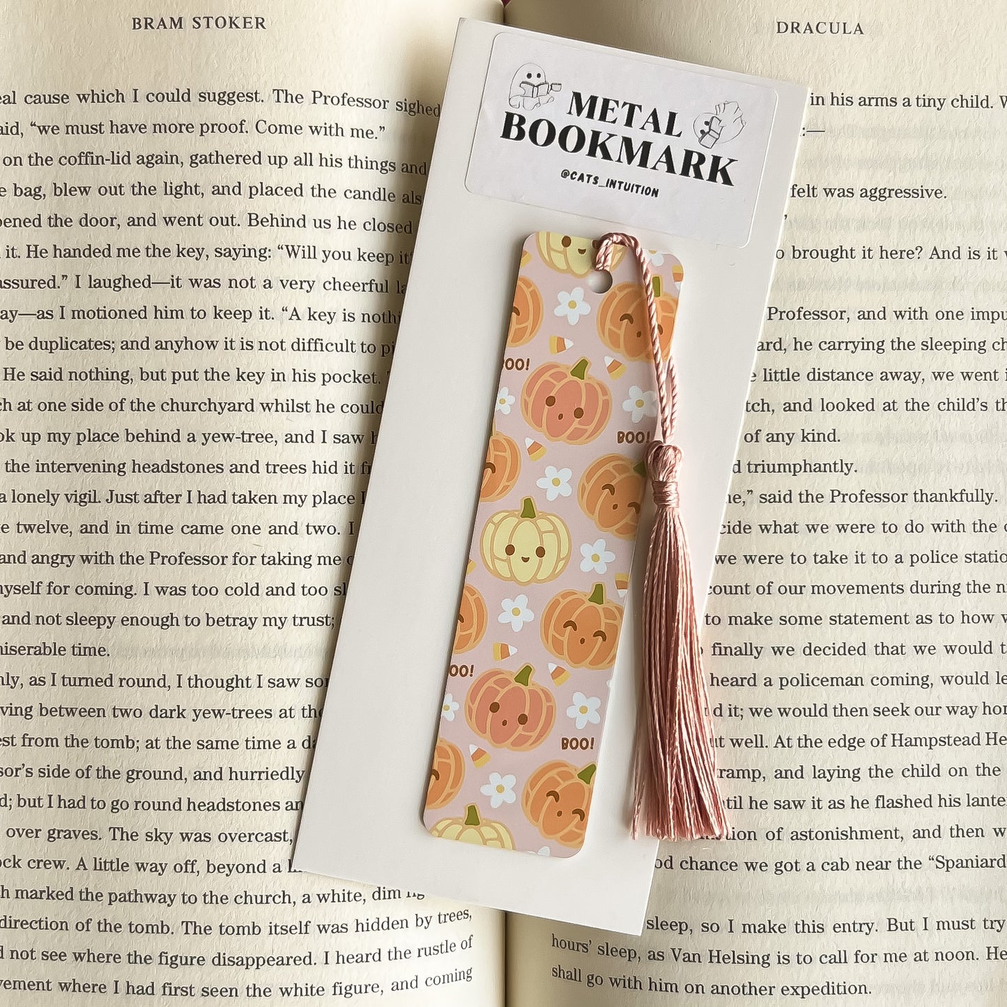 Concha Pumpkins (Pink) - Metal Bookmark