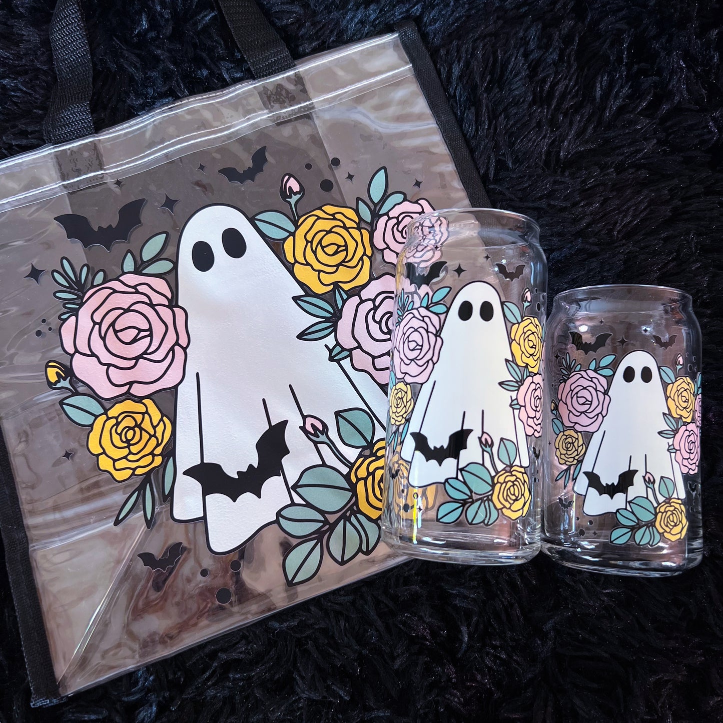Floral Ghoul - Ghost, flowers, and bats