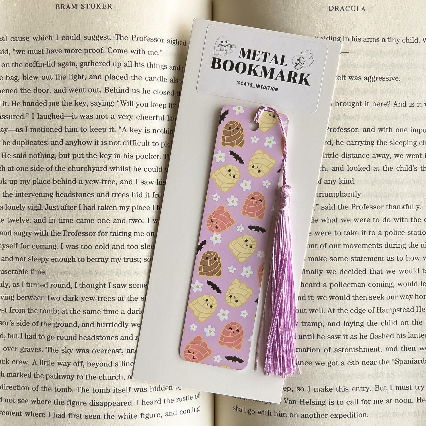 Concha Ghosts (Pink) - Metal Bookmark