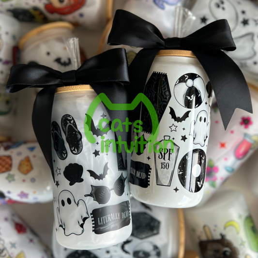 Goth Girl Summer- Glass Cup