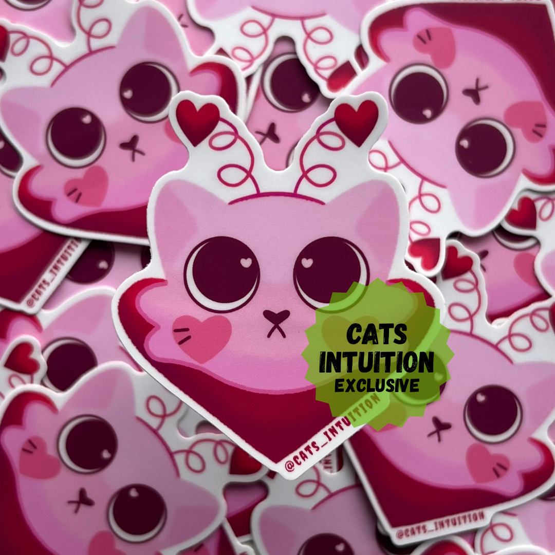 Heart Headband Lovecore Kitty - Sticker