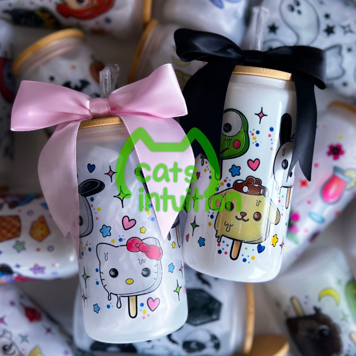 Kitty and Friends - Glass Cup
