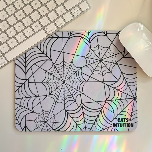 Black Spiderwebs - Mouse Pad