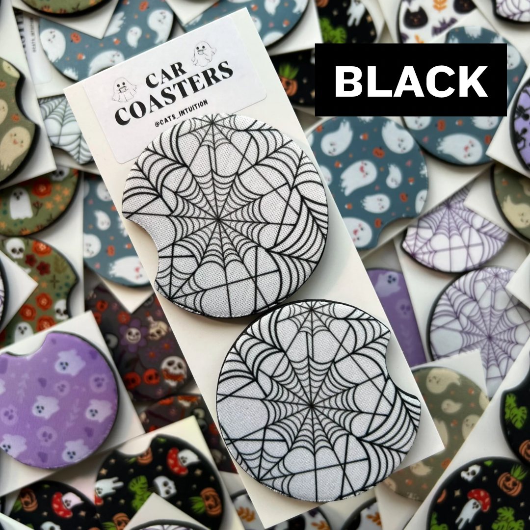 Spiderwebs - Car Coasters