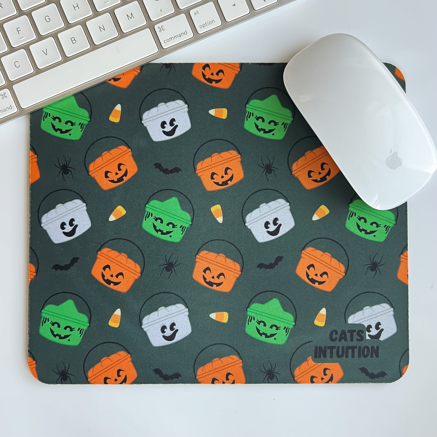 Boo Buckets (Dark Green) - Mouse Pad