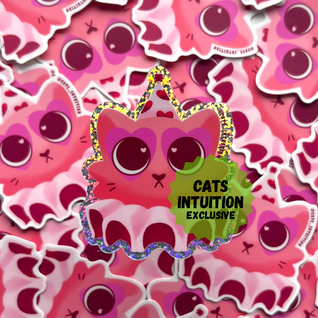 Party Hat Lovecore Kitty - Sticker