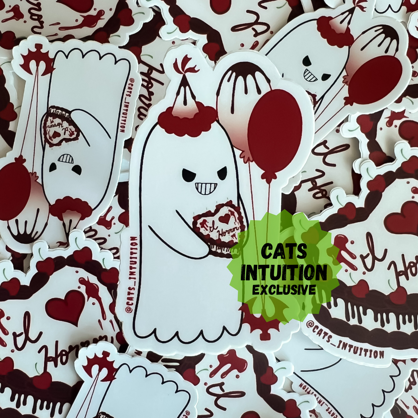 I Love Horror Ghost - Sticker