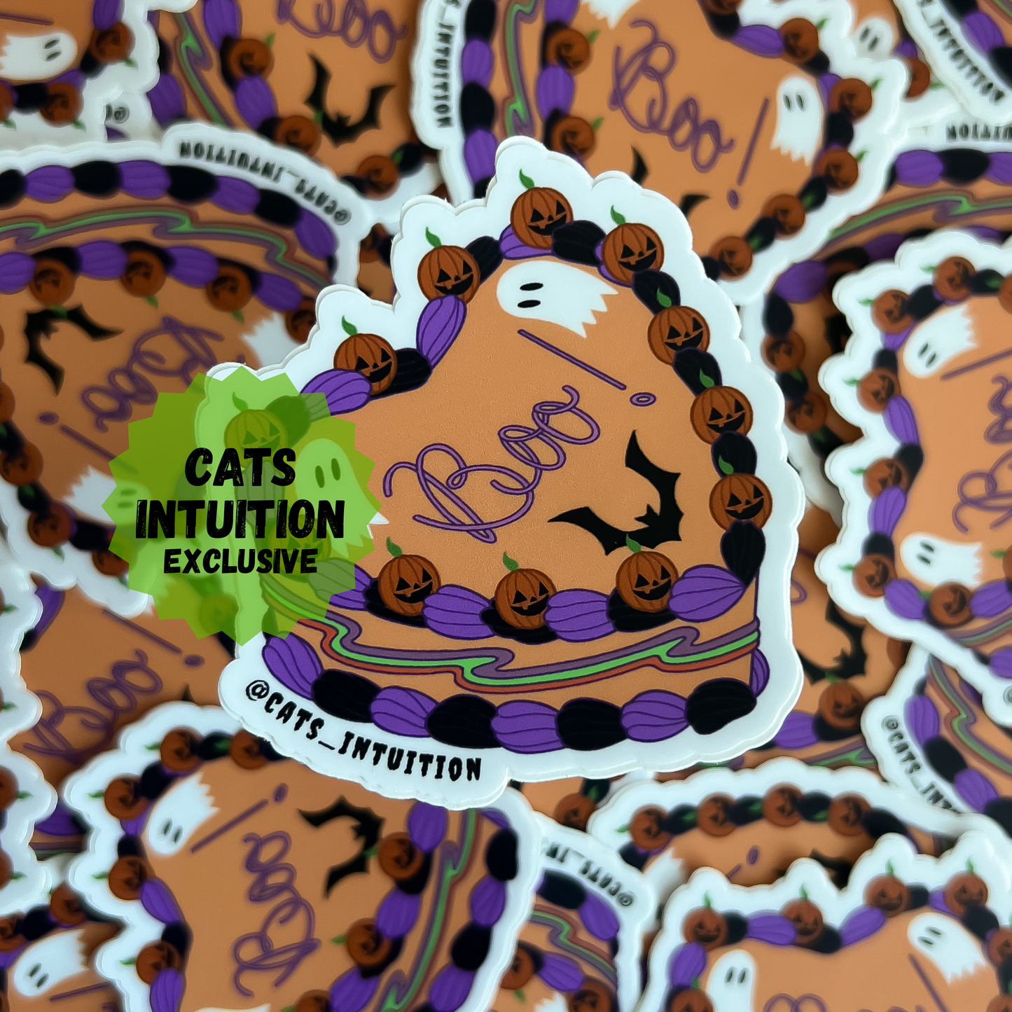 Boo! Halloween cake - Sticker