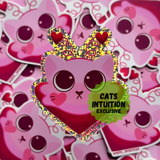 Heart Headband Lovecore Kitty - Sticker