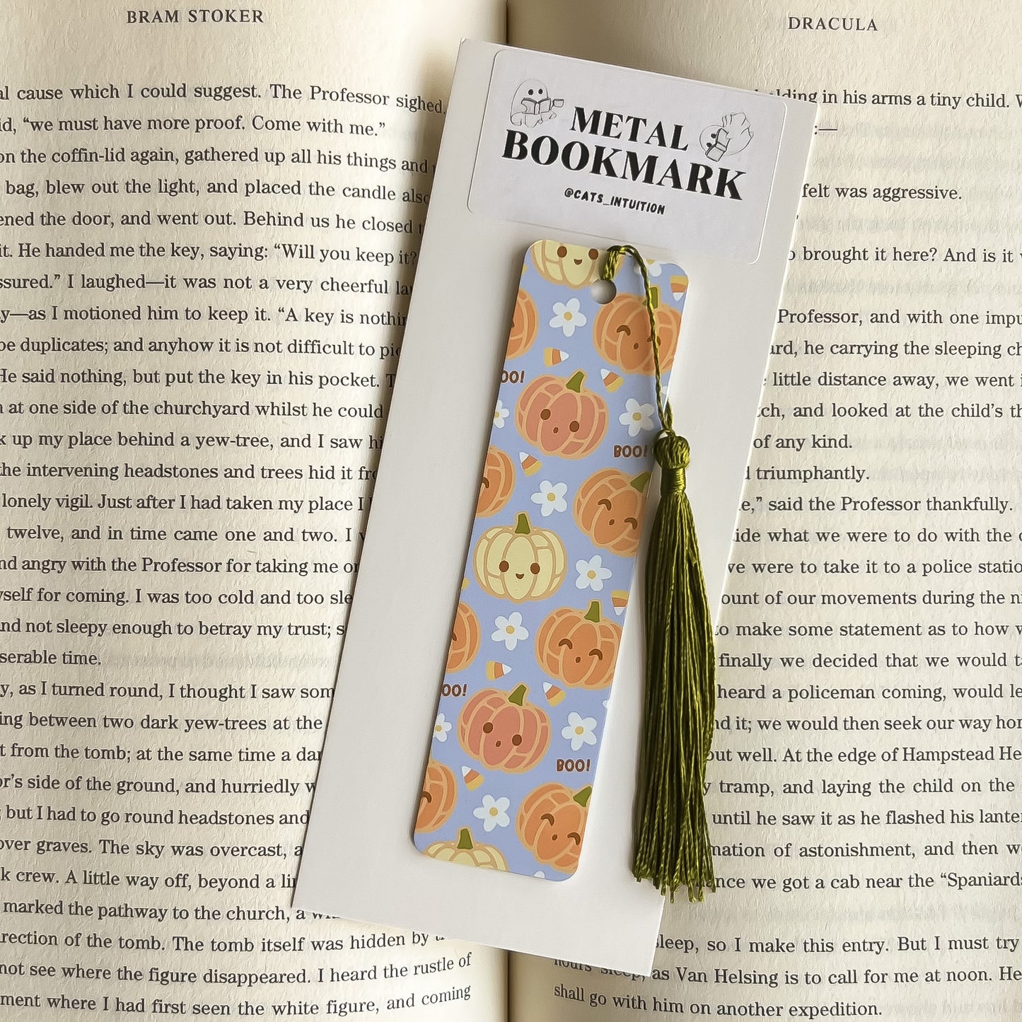 Concha Pumpkins (Light Purple) - Metal Bookmark