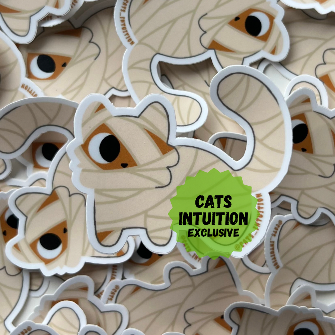 Mummy Cat Costume Kitty - Sticker