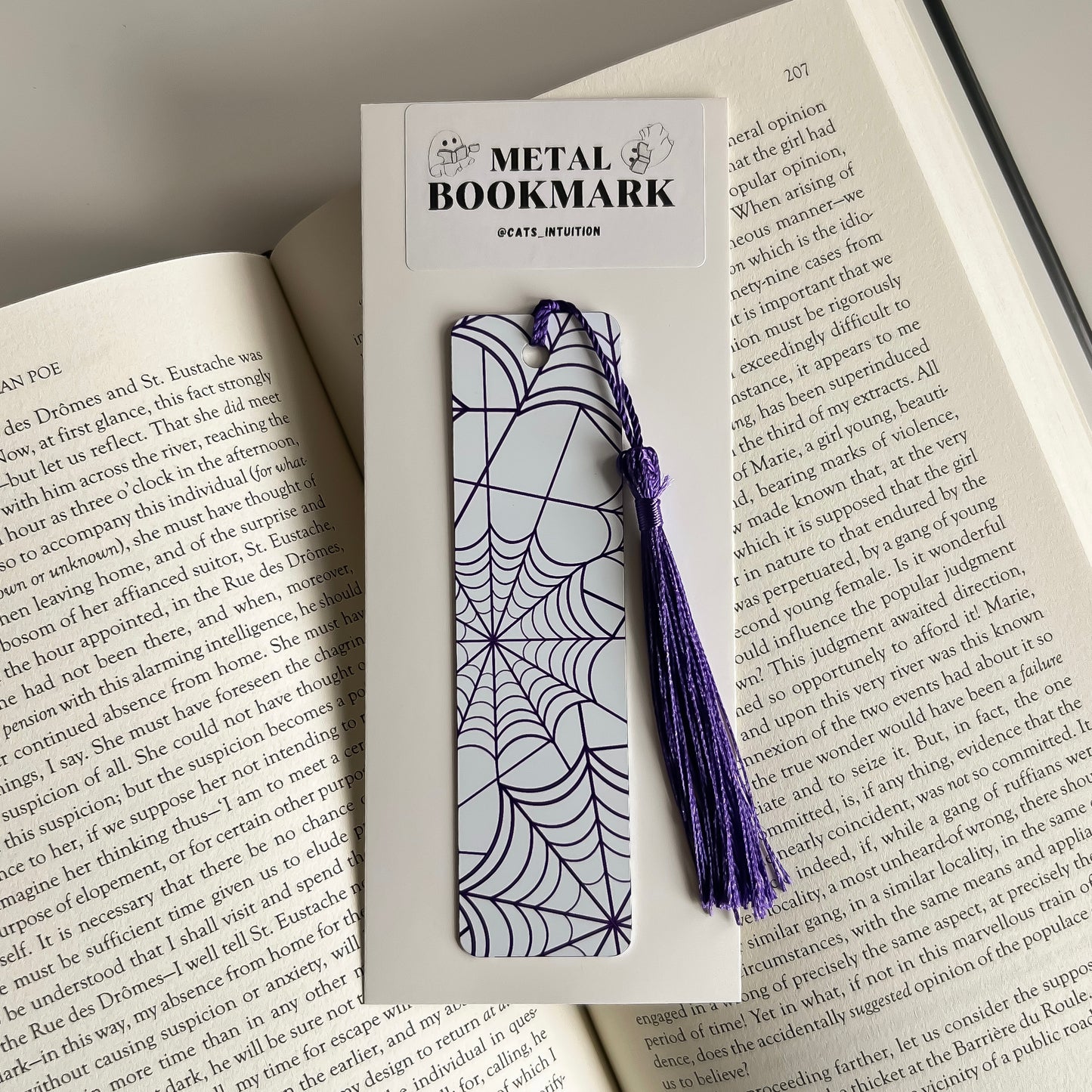 Spooky Spiderweb - Metal Bookmark