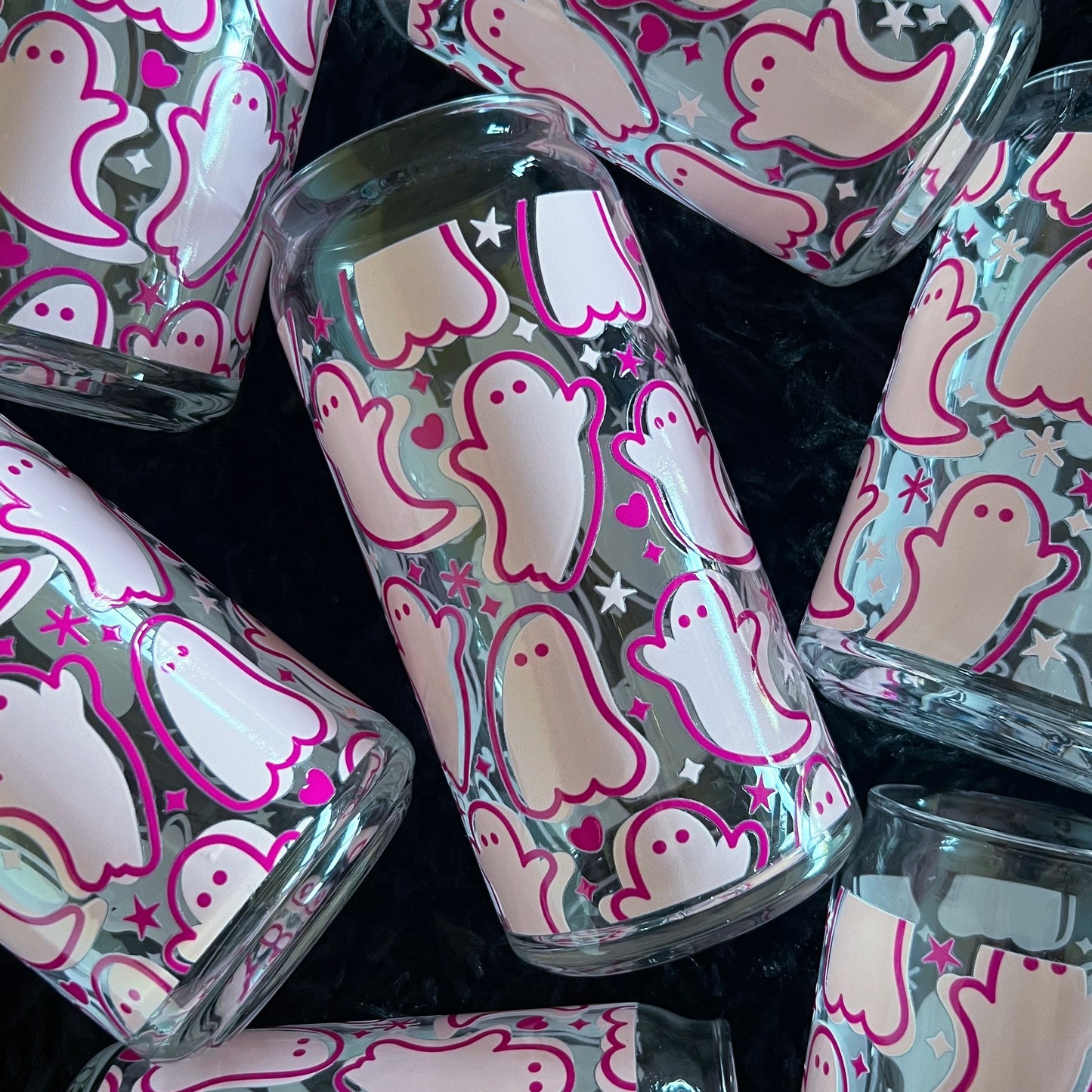 3D Pink Ghosts
