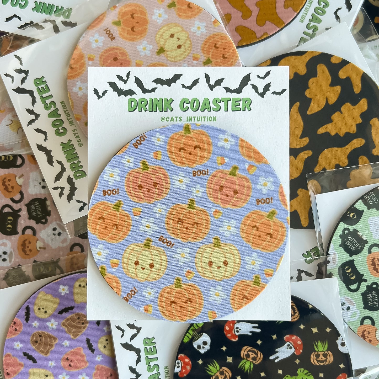 Concha Pumpkins (Light Purple) - Drink Coaster