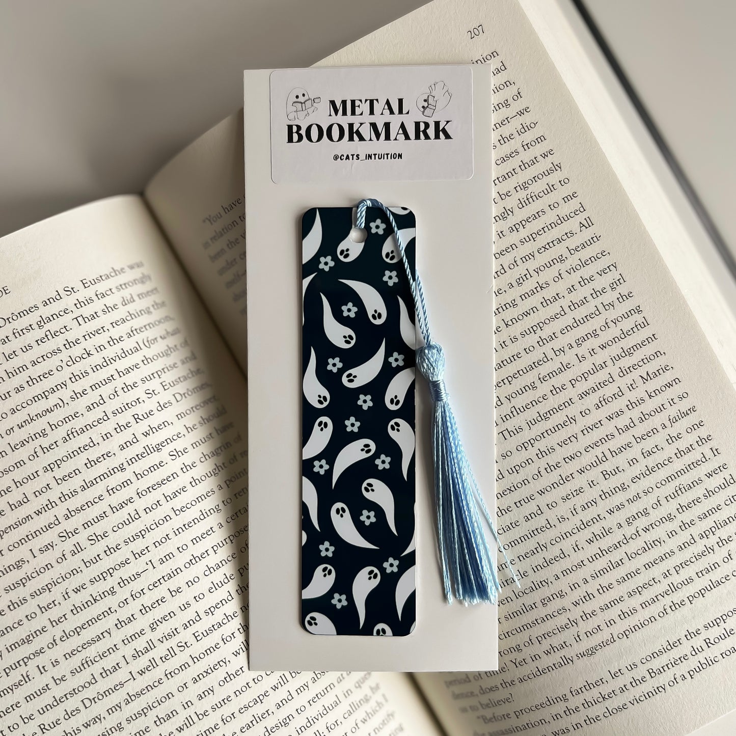 Ghosts and Flowers - Metal Bookmark