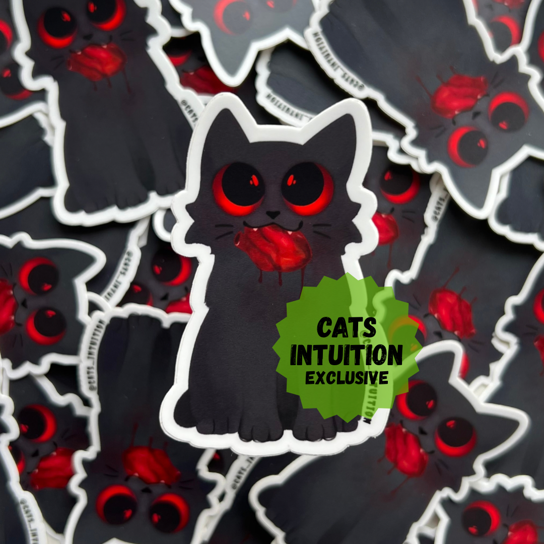 Heart Thief Kitty - Sticker