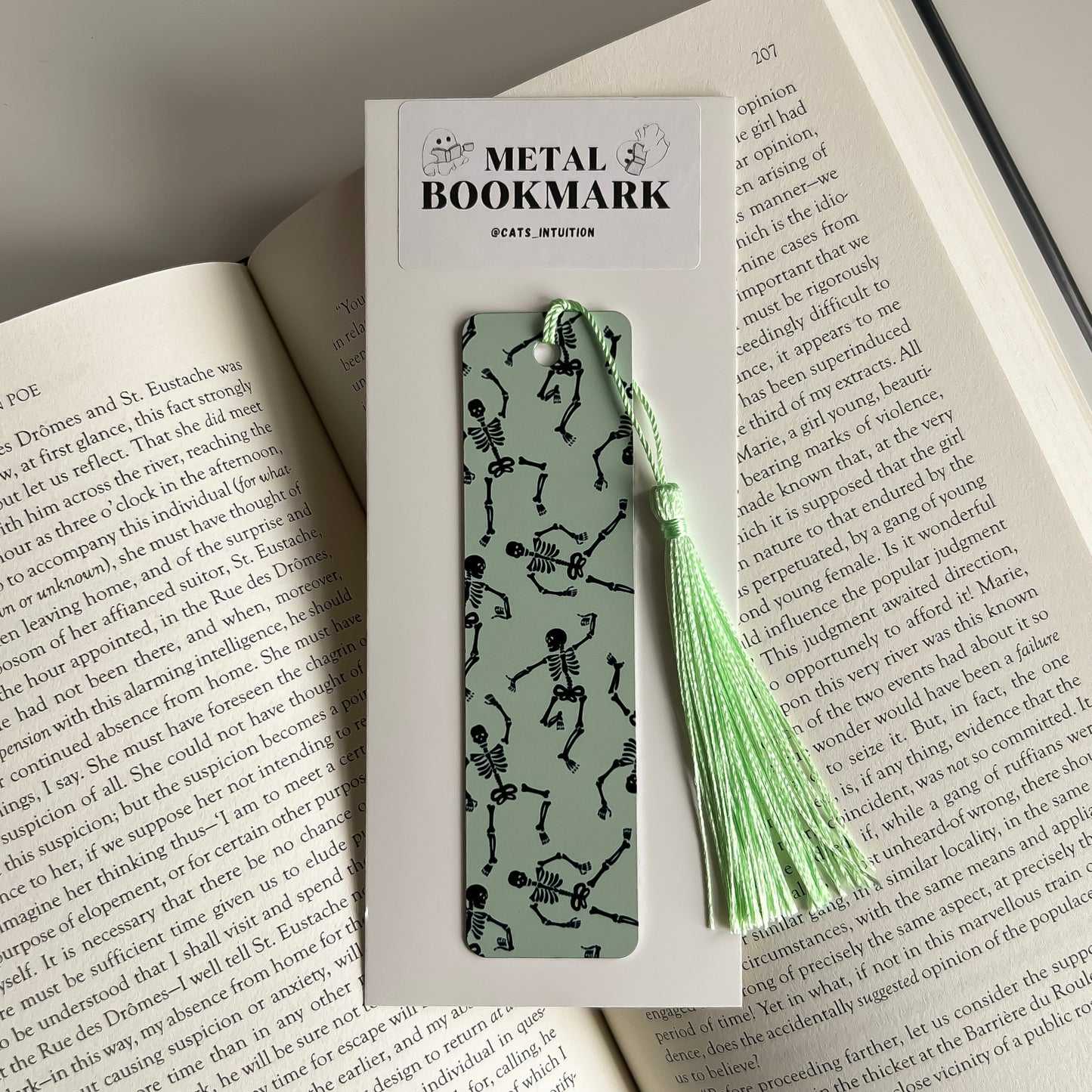 Dancing Skeletons - Metal Bookmark