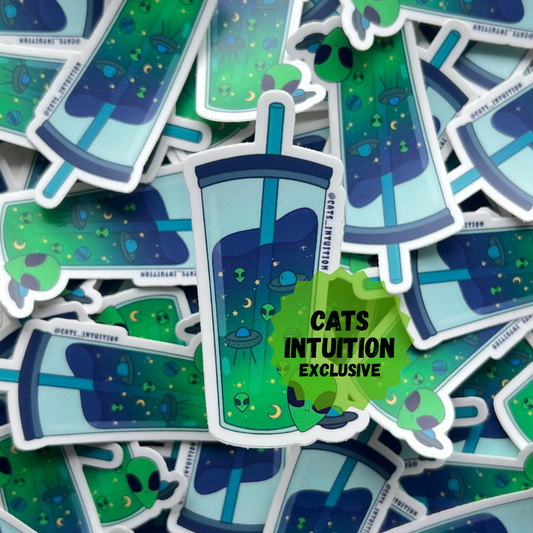 Alien Green Drink - Sticker