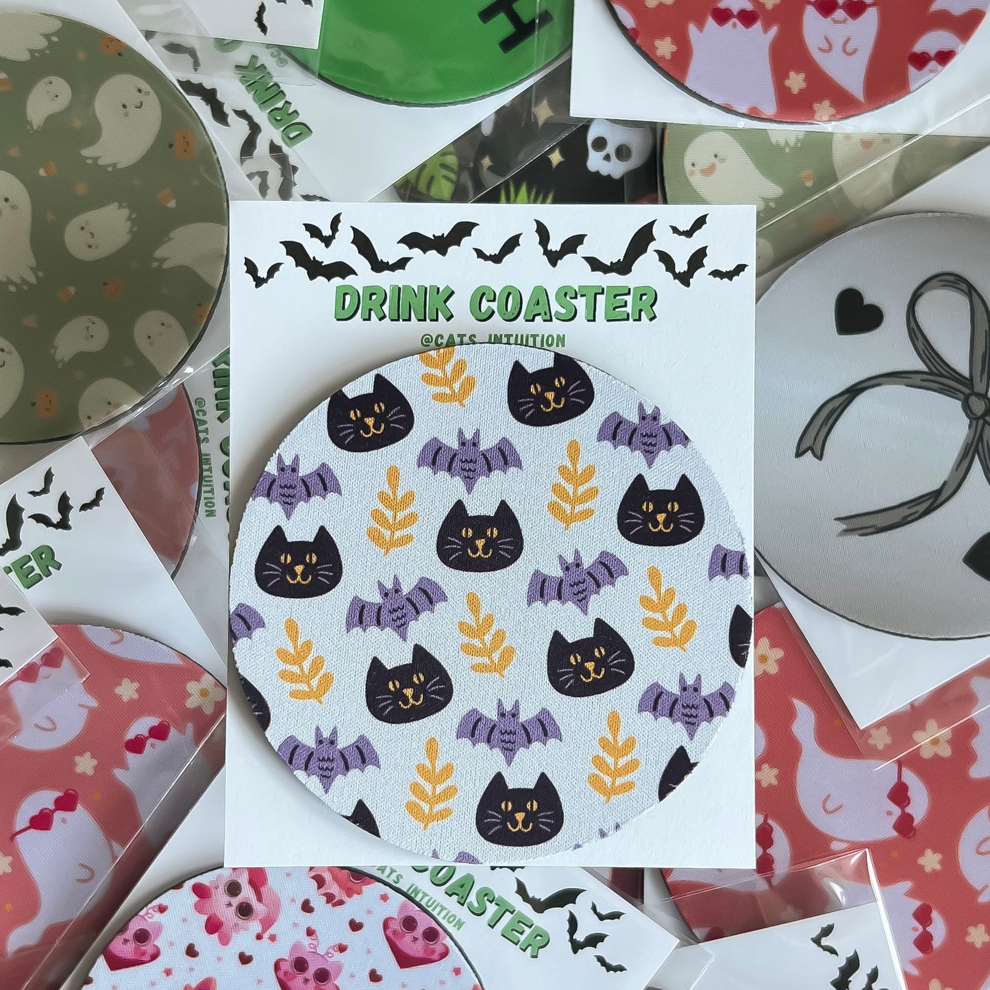 Cats and Bats - Drink Coaster