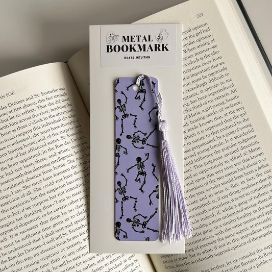 Dancing Skeletons - Metal Bookmark