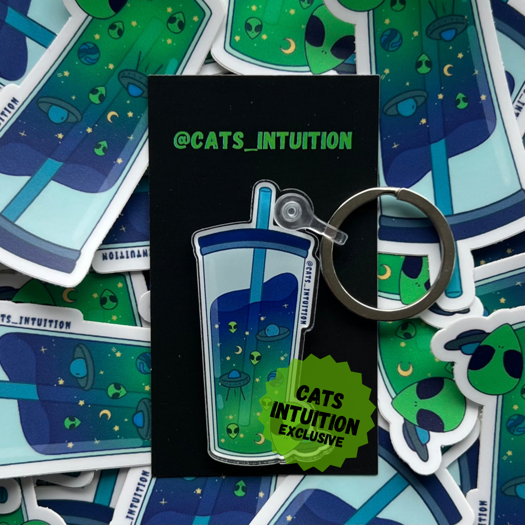 Alien Green Drink - Acrylic Keychain