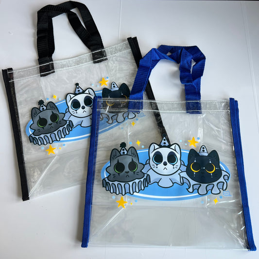 Blue Clown Kitties - Tote Bag