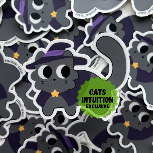 Witch Cat Costume Kitty - Sticker