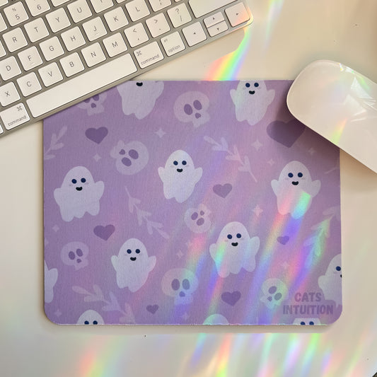 Cute Love Ghosts (purple) - Mouse Pad