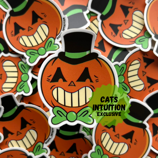 Vintage Carnival Pumpkin (Color) - Sticker