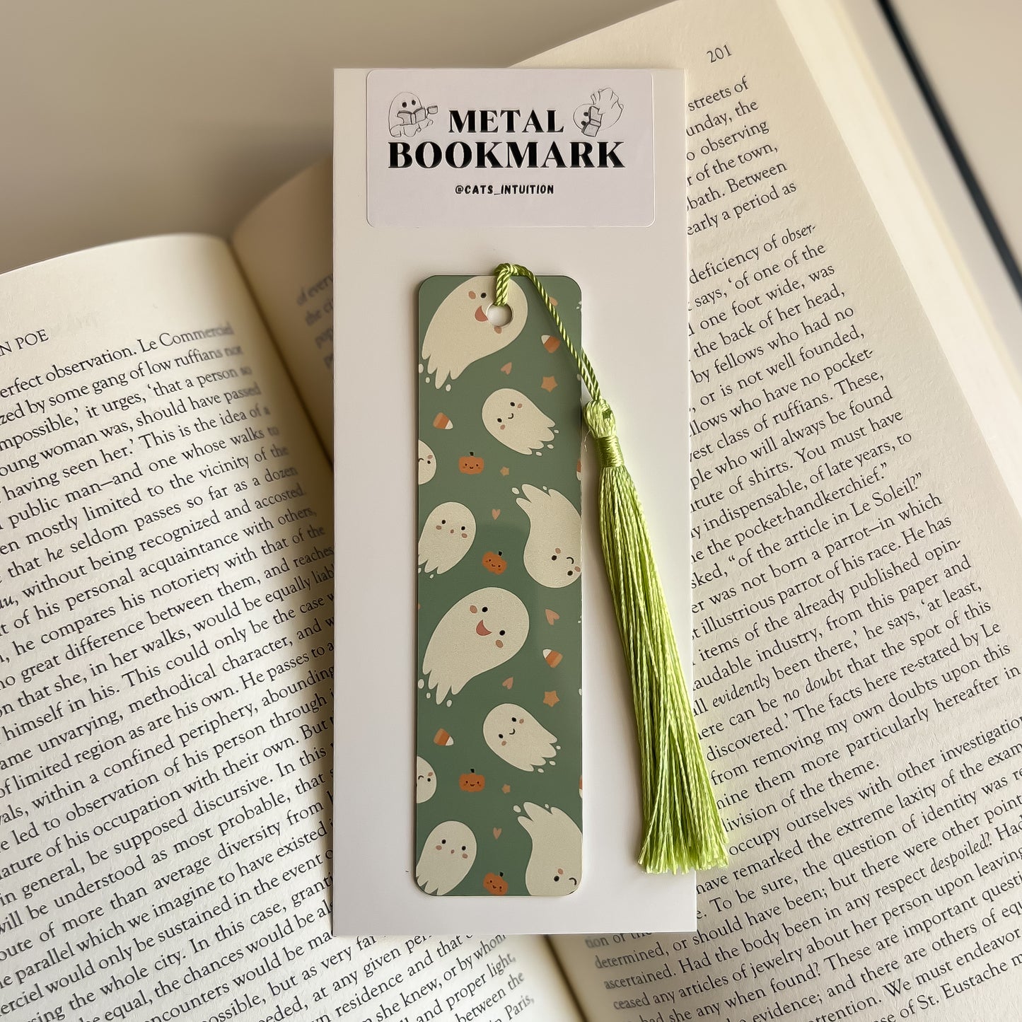 Cute Spring Ghosts - Metal Bookmark