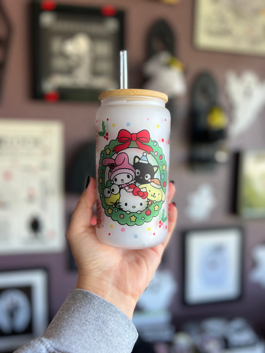 HK and Friends Sublimation Glass (Includes lid and straw)