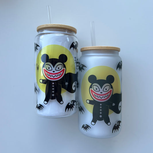 Teddy Sublimation Glass (Includes lid and straw)