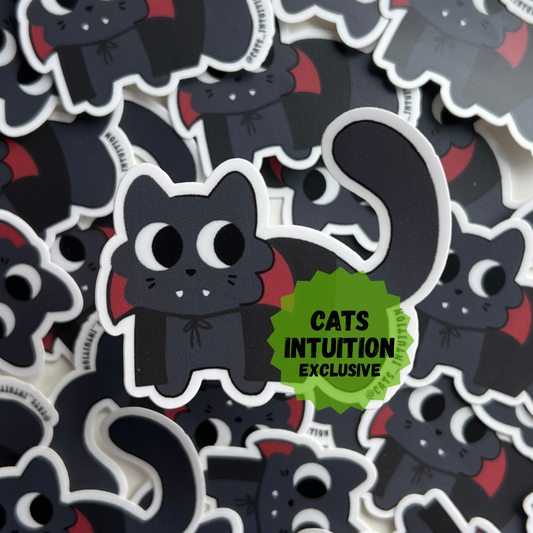 Vampire Cat Costume Kitty - Sticker