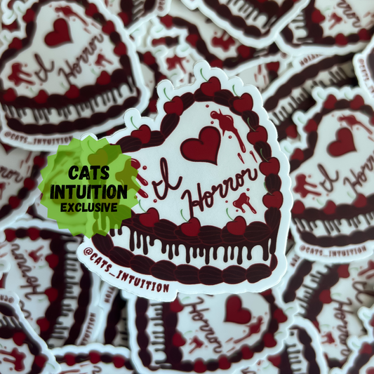 I love Horror cake - Sticker