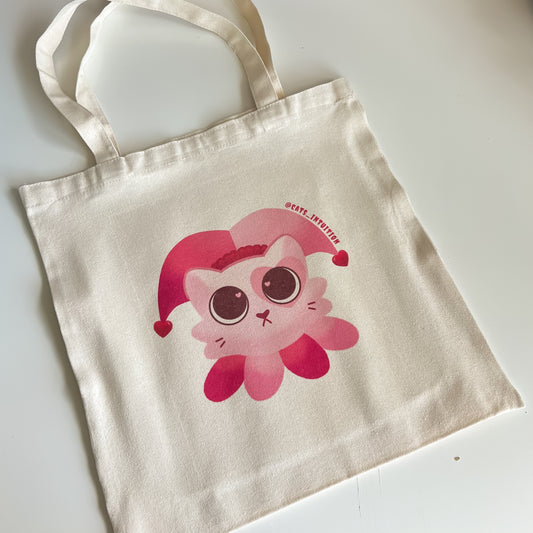 Lovecore Kitty (jester) - Canvas Tote