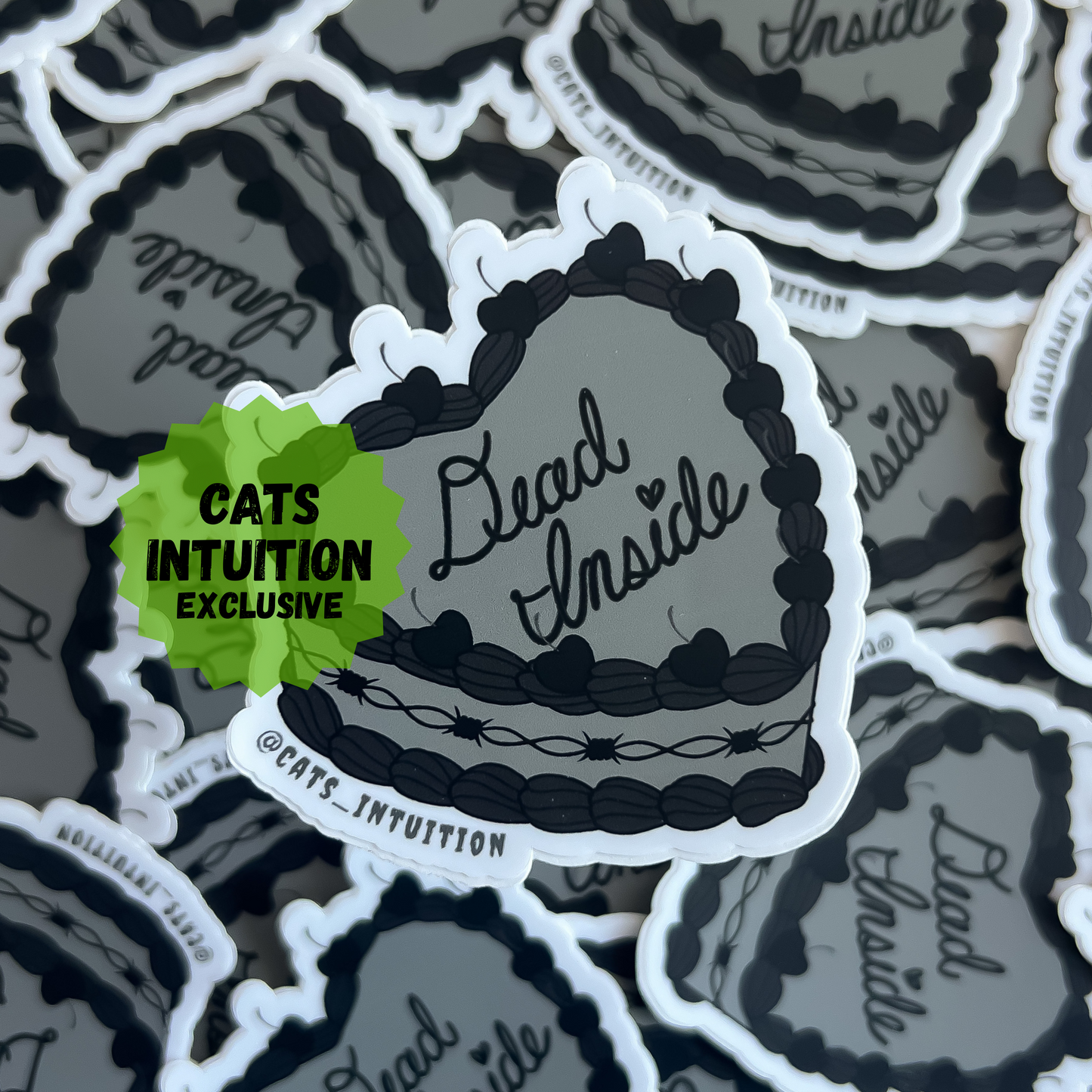 Dead Inside cake - Sticker