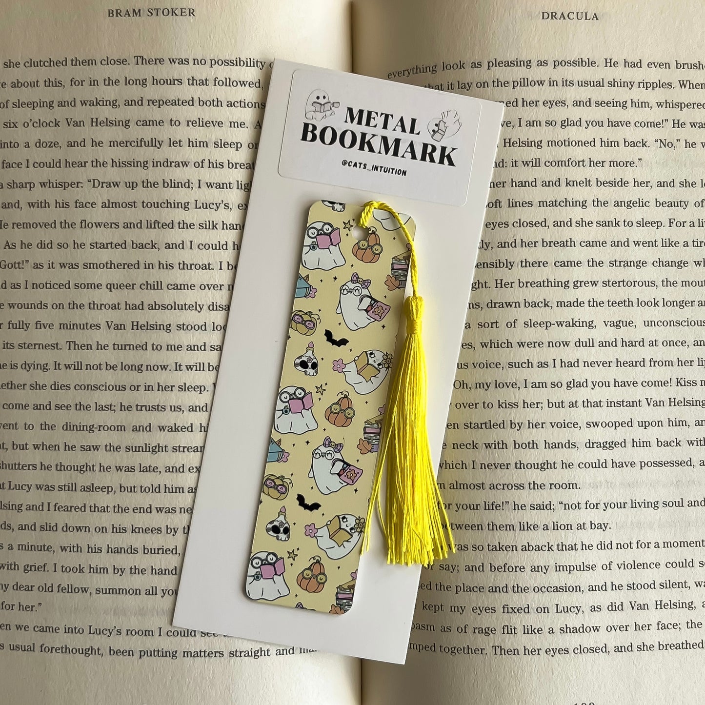 Cute Bookish Ghosts - Metal Bookmark