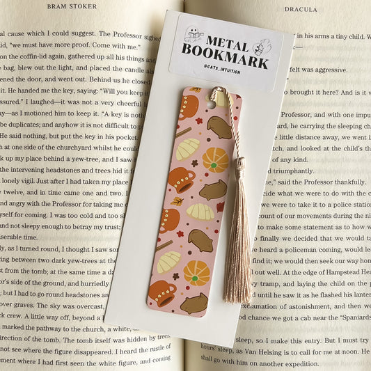 Pan Dulce and Fall Vibes (Pink) - Metal Bookmark