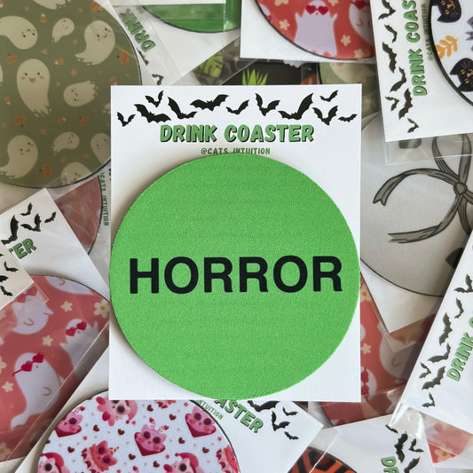 Horror VHS Label - Drink Coaster