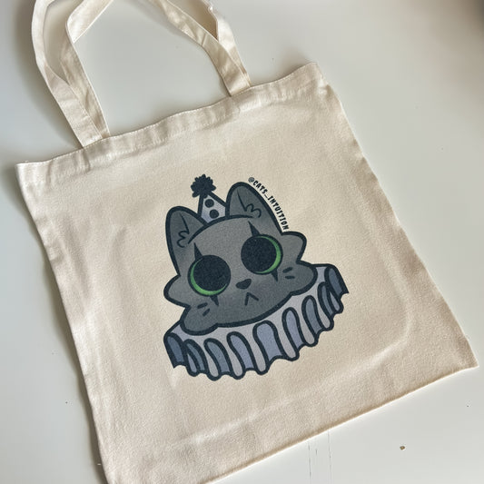 Goth Kitty (gray) - Canvas Tote