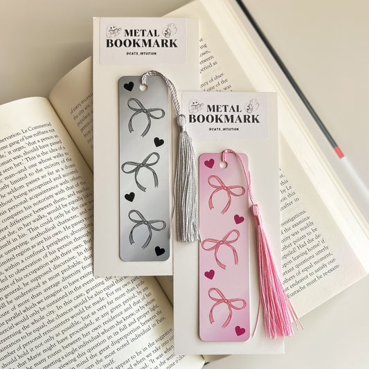 Cute Coquette Bows - Metal Bookmark