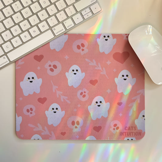 Cute Love Ghosts (pink) - Mouse Pad