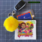Summer Lovin’ – Coin/Card Pouch Keychain w/ Yellow Pompom