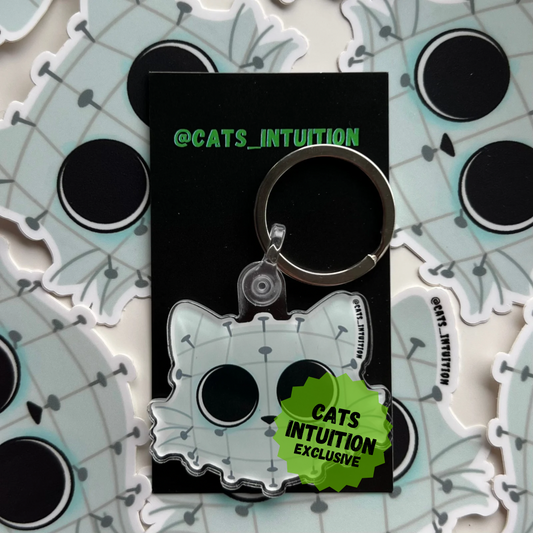 Pin Cenobite the Horror Kitty - Acrylic Keychain